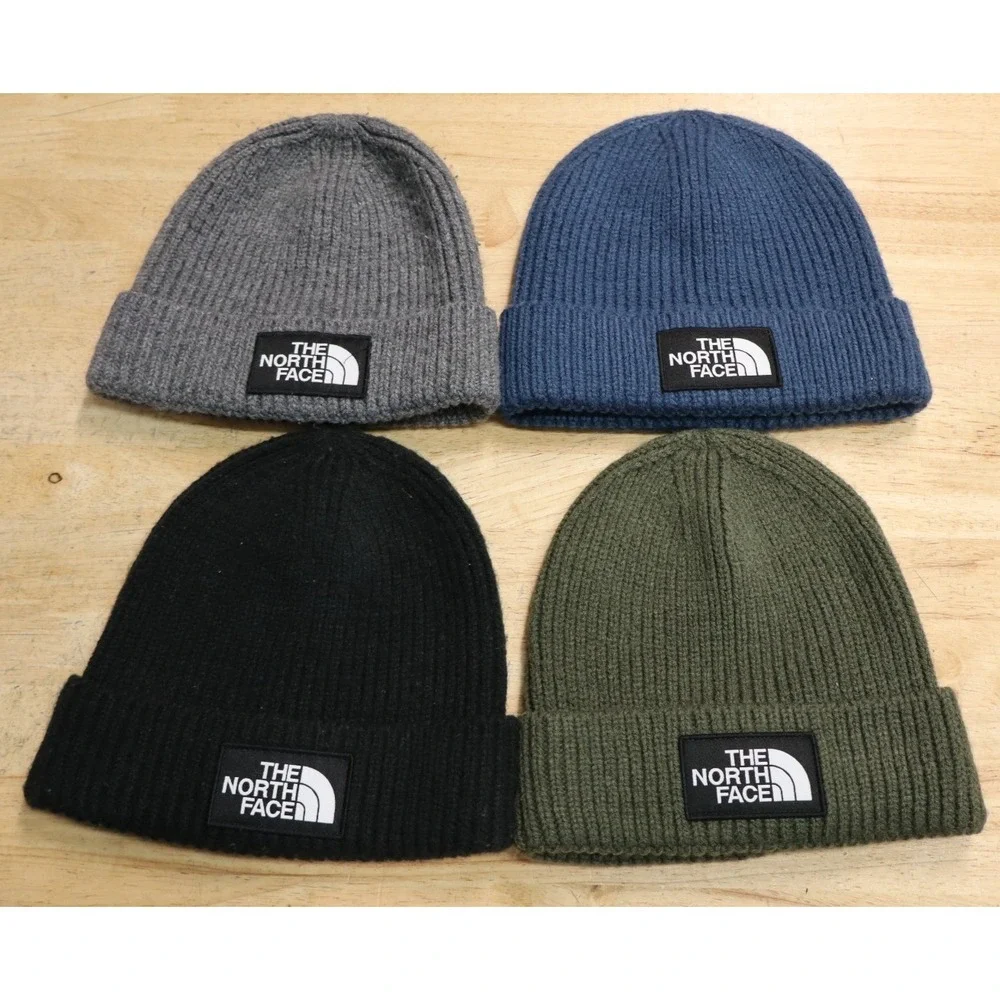 Lot of 4 The North Face Classic Knit Beanie Cuffed Hat Unisex Youth‎ One Size